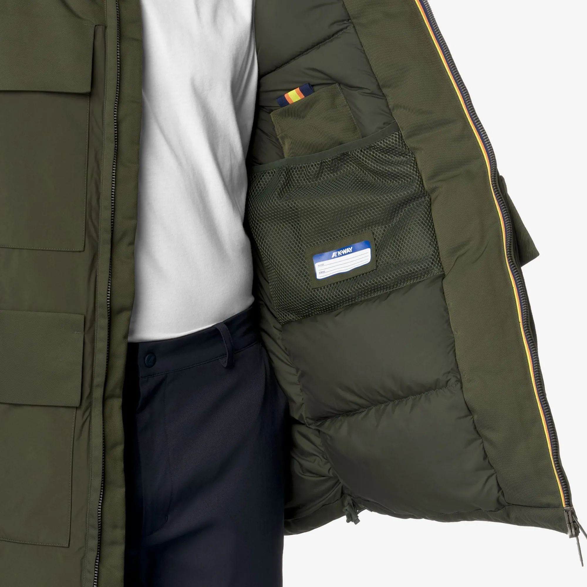 Uomo K-Way Piumini E Giacche Lunghe^HODEL FABRIC MIX