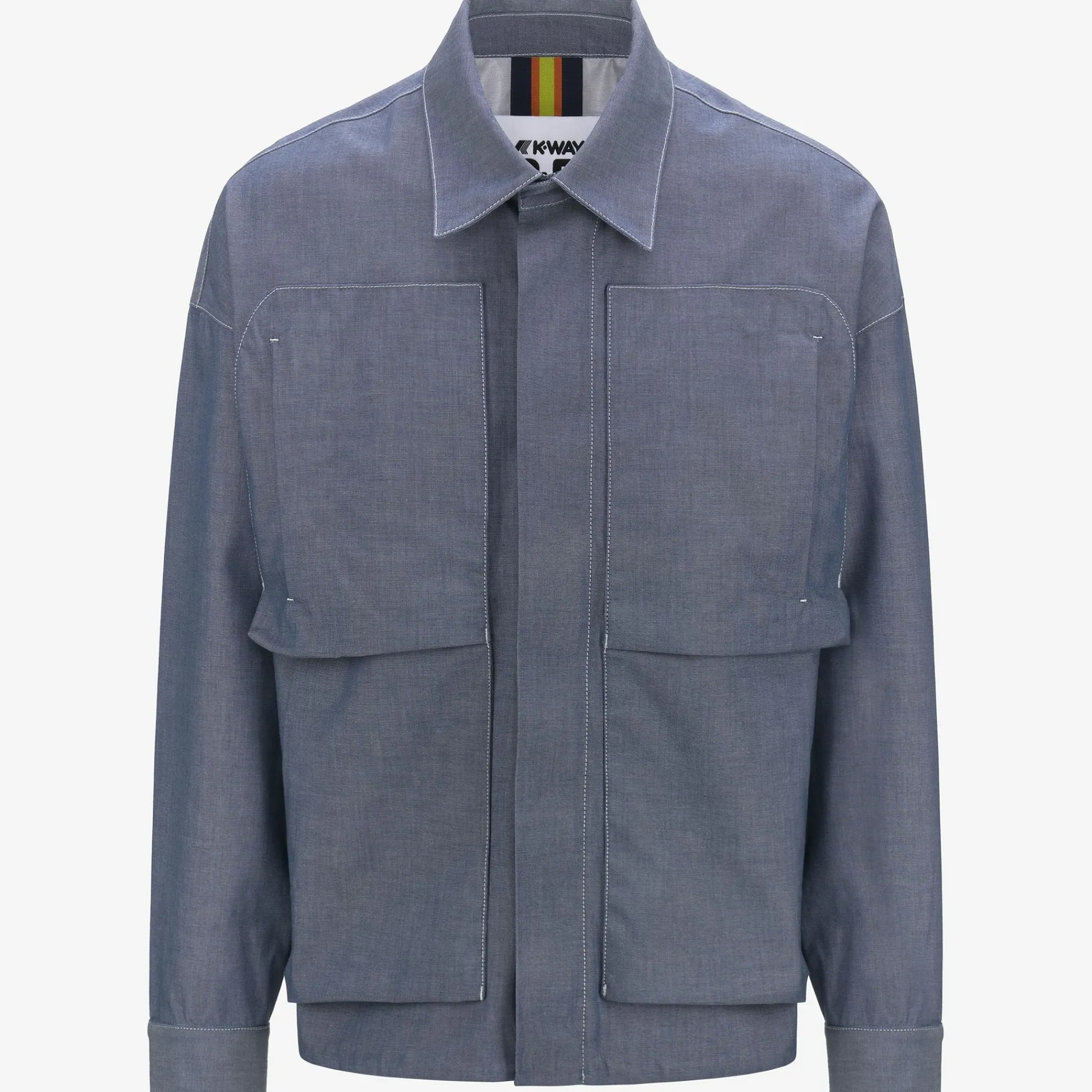Uomo K-Way Giacche Corte^KAYEL CHAMBRAY 3L