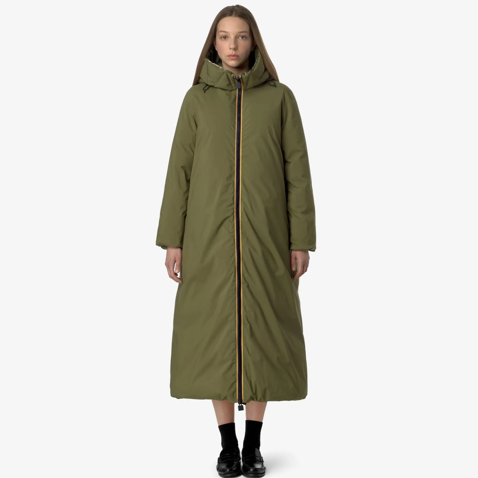 Donna K-Way Piumini E Giacche Lunghe^ORLEN VELVET THERMO REVERSIBLE