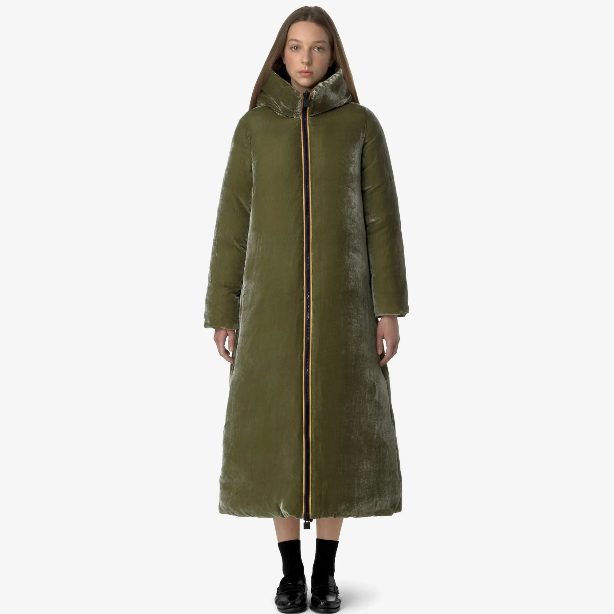 Donna K-Way Piumini E Giacche Lunghe^ORLEN VELVET THERMO REVERSIBLE