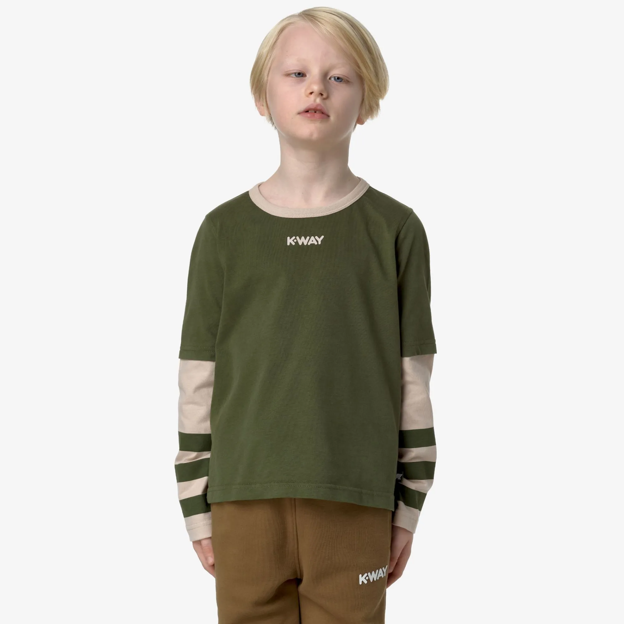 K-Way T-shirt^P. ELMERINE PEACH REVERSIBLE SLEEVES