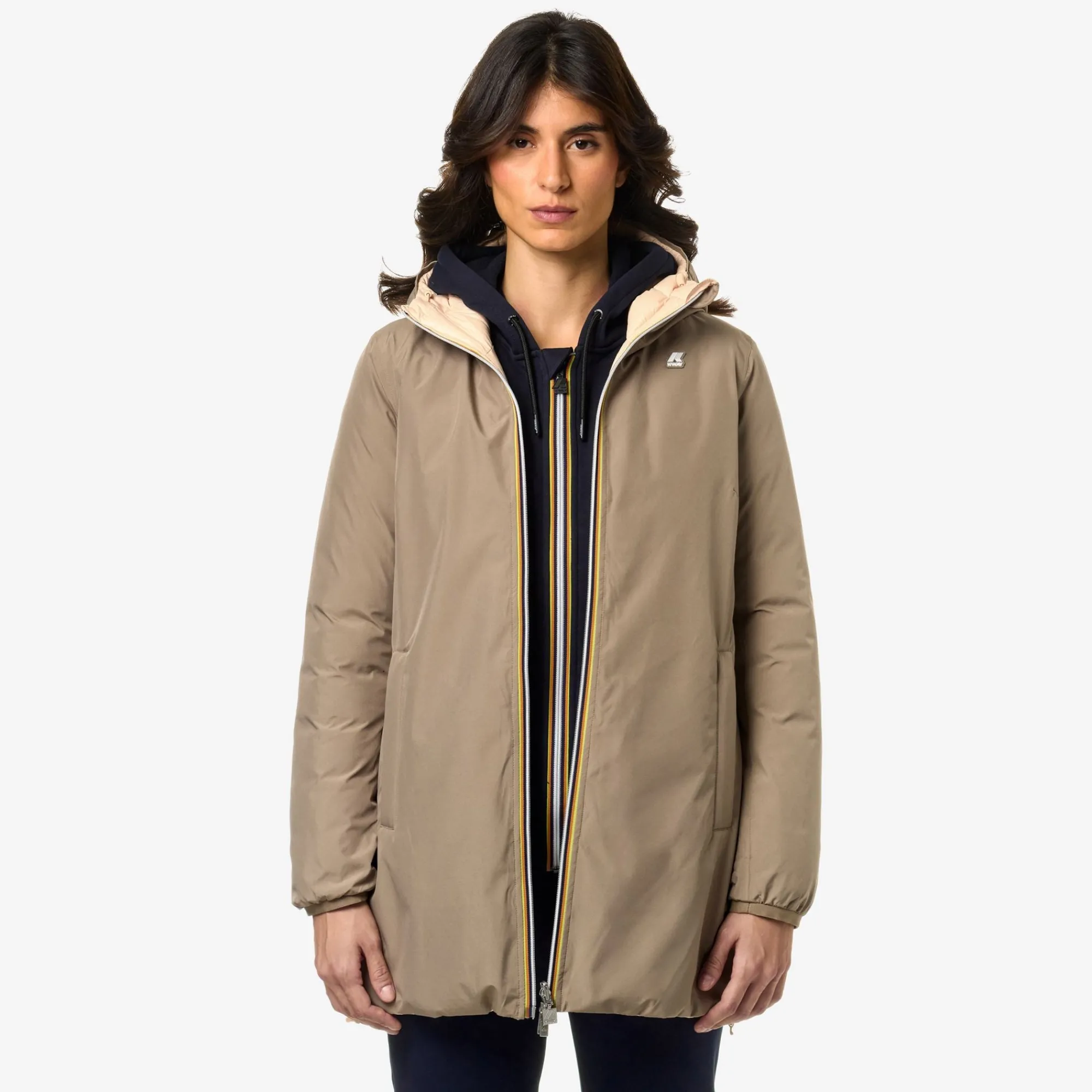 Donna K-Way Piumini E Giacche Lunghe^SOPHIE ST THERMO REVERSIBLE