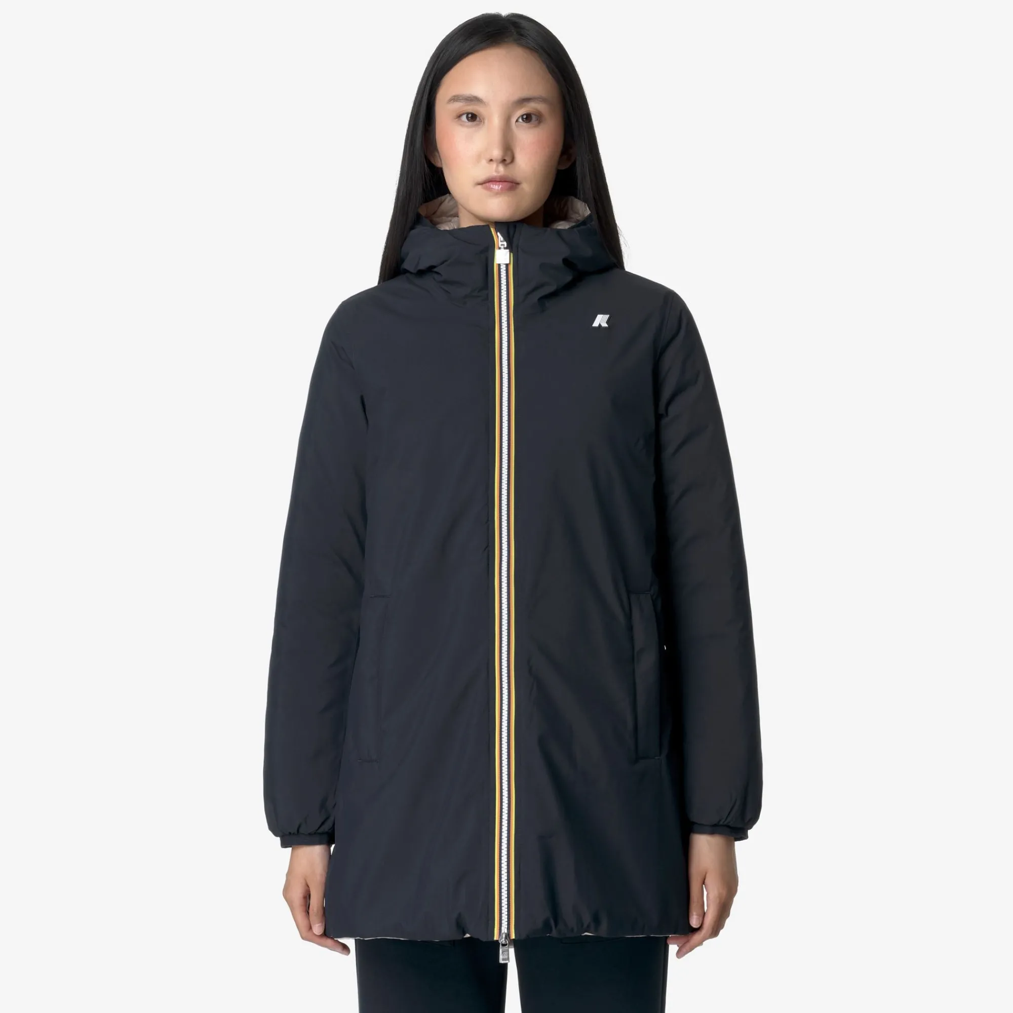 Donna K-Way Piumini E Giacche Lunghe^SOPHIE ST THERMO REVERSIBLE